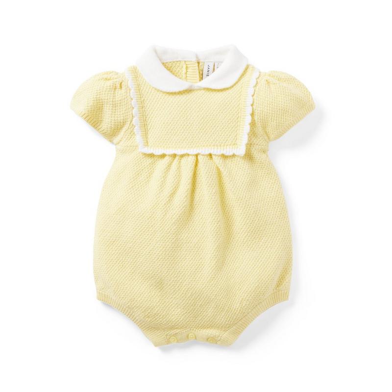 Baby Scalloped Trim Sweater Romper - Janie And Jack